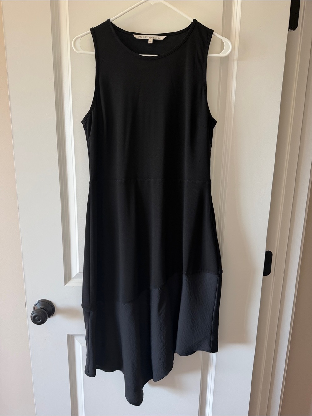 RACHEL Rachel Roy Black Sleeveless Asymmetrical Dress